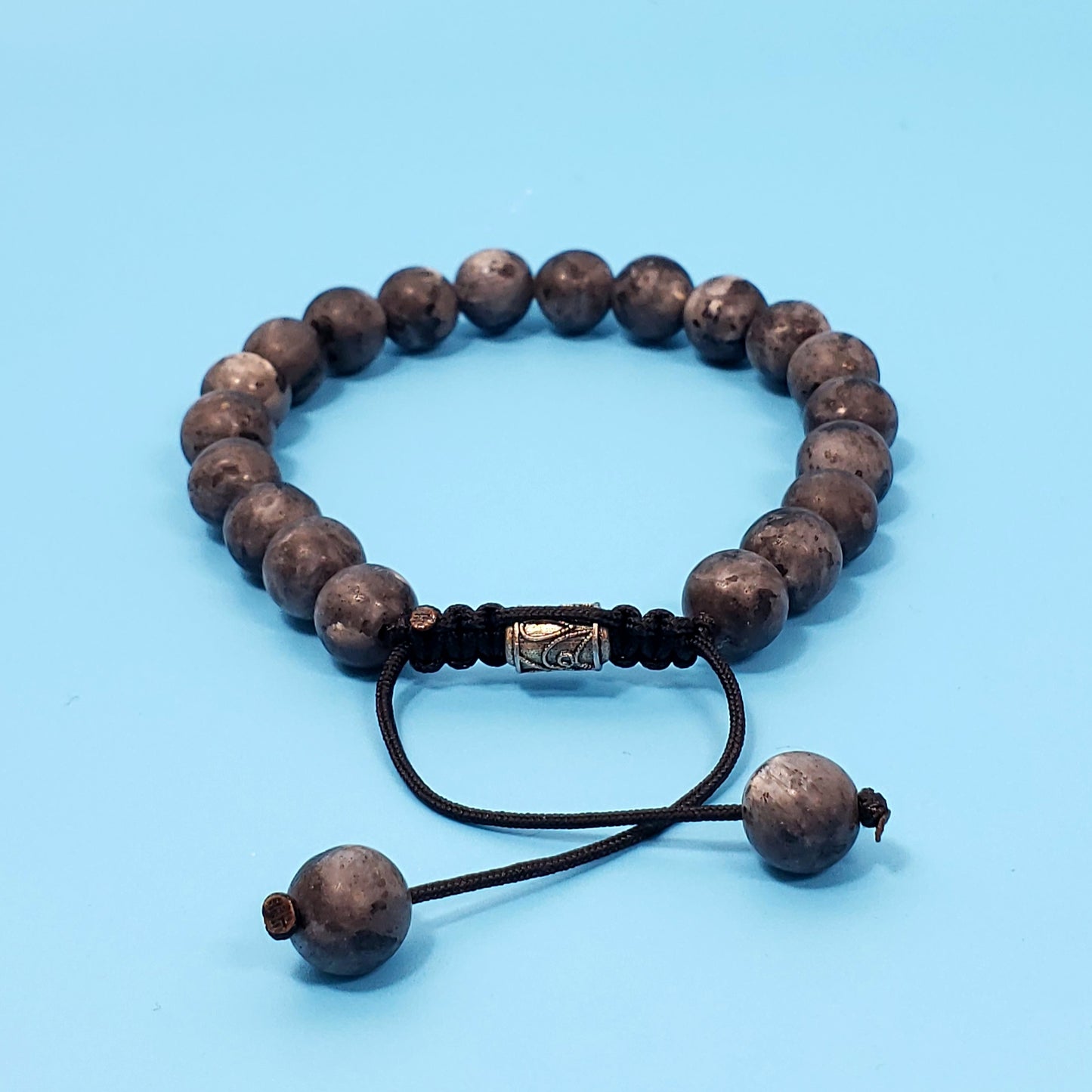 Larvakite Adjustable Bracelet | Grounding and Clarity