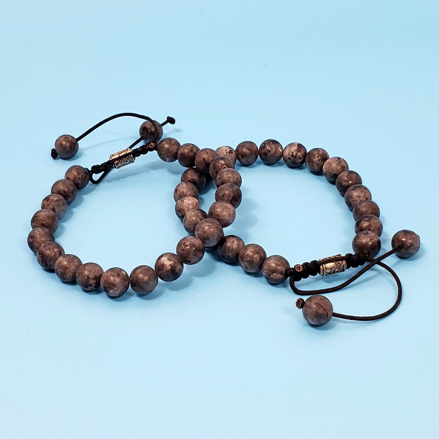 Larvakite Adjustable Bracelet | Grounding and Clarity