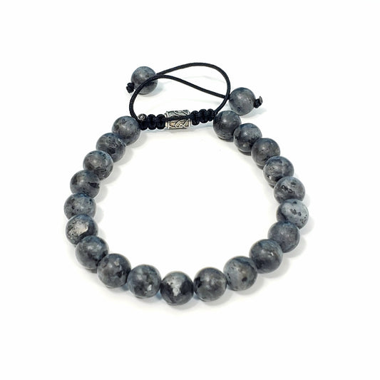 Larvakite Adjustable Bracelet | Grounding and Clarity
