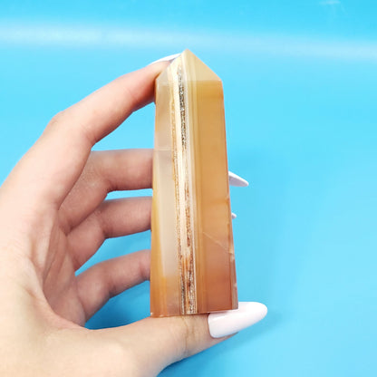 Carnelian Agate Point for Inspiration, Drive and Emotional Balance