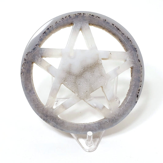 Druzy Agate Pentagram