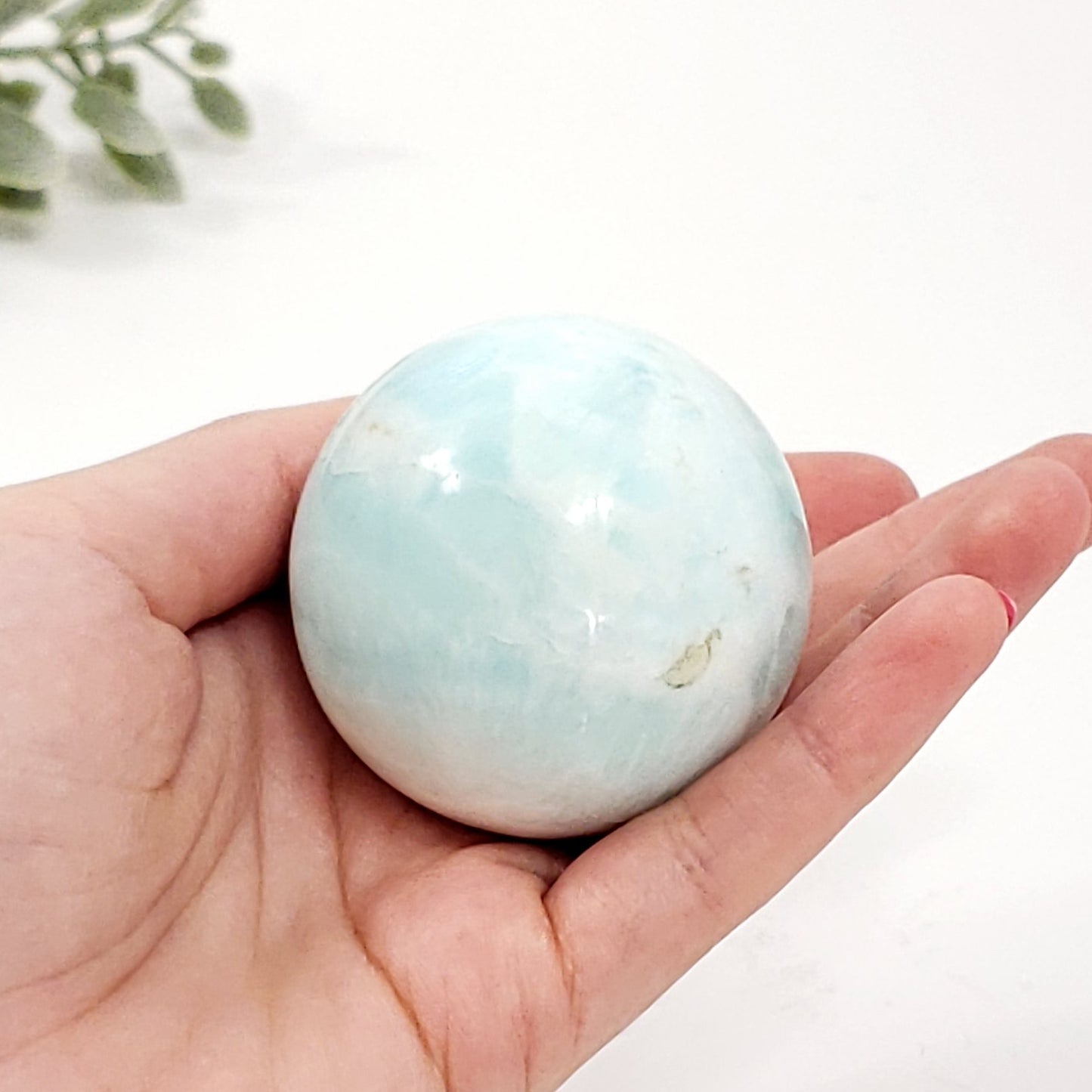 Blue Hemimorphite Sphere for Joy, Calm and Emotional Balance