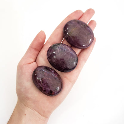 Small Ruby Palm Stones for Grounding and Heart Energy
