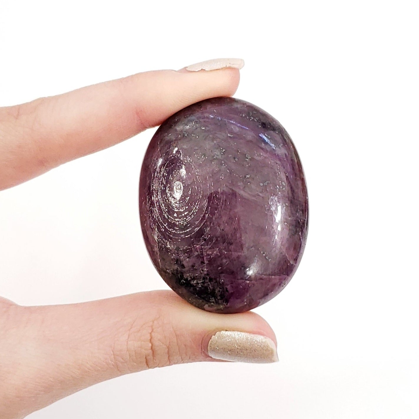 Small Ruby Palm Stones for Grounding and Heart Energy