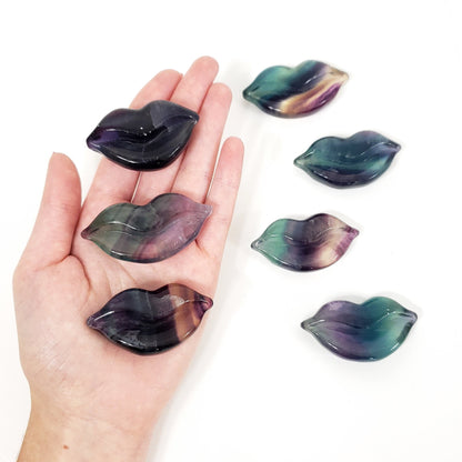 Rainbow Fluorite Crystal Lips – Playful Energy &amp; Healing Vibrancy