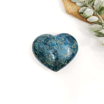 Blue Apatite Heart for Clarity, Inspiration and Connection
