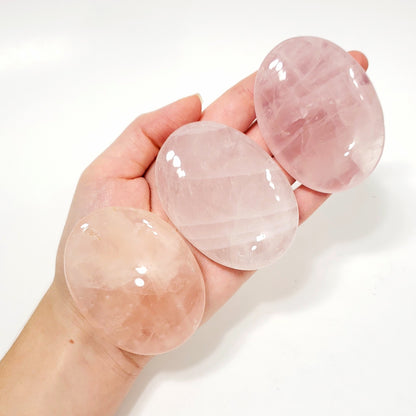 Rose Quartz Palm Stone – Self-Love, Heart Healing & Compassion