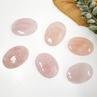 Rose Quartz Palm Stone – Self-Love, Heart Healing & Compassion