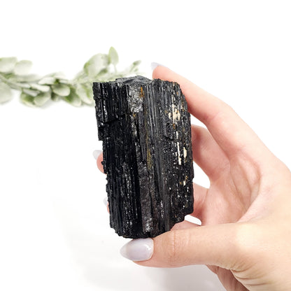 Small Natural Black Tourmaline Crystal – Grounding, Protection, and Balance