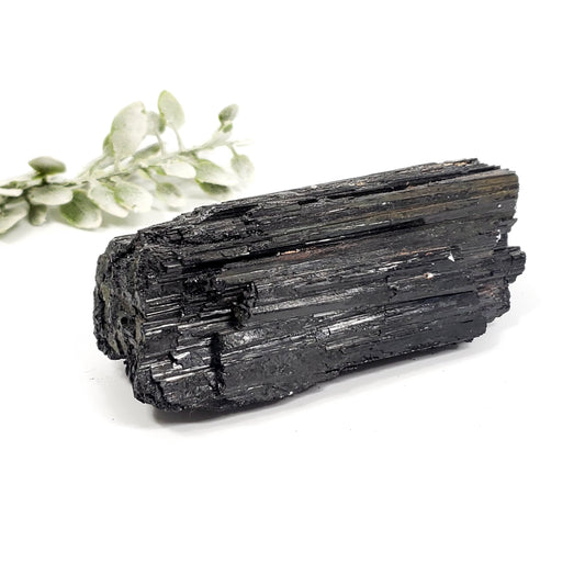 Medium Raw Black Tourmaline Crystal – Grounding, Protection, and Energy Cleansing