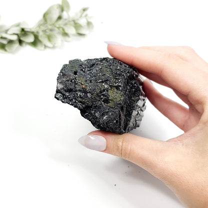 Medium Raw Black Tourmaline Crystal – Grounding, Protection, and Energy Cleansing