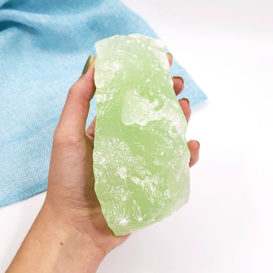 Green Calcite Crystal for Emotional Renewal and Balance