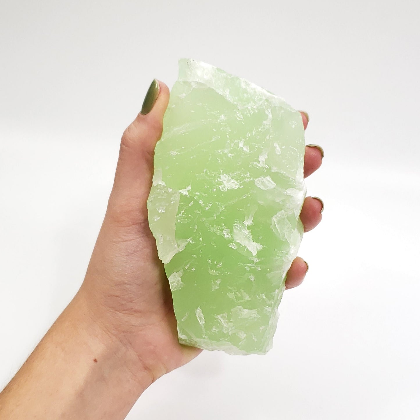 Green Calcite Crystal for Emotional Renewal and Balance