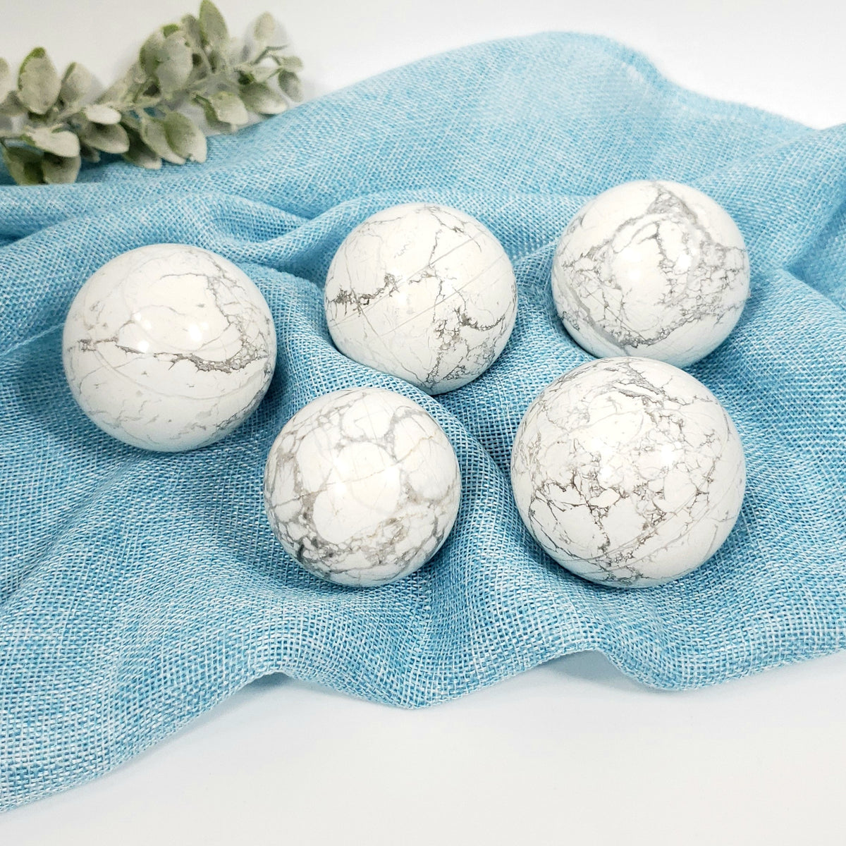 White Howlite Sphere | Crystal for Calm, Patience and Balance