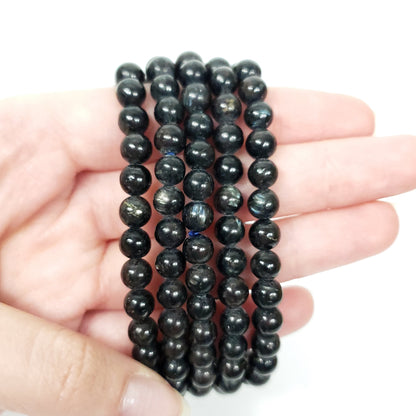 Astrophyllite 6mm Beaded Bracelet for Reflection and Personal Growth