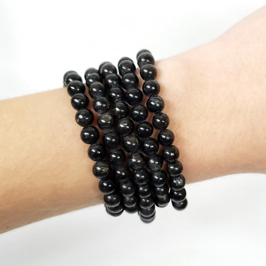 Astrophyllite 6mm Beaded Bracelet for Reflection and Personal Growth