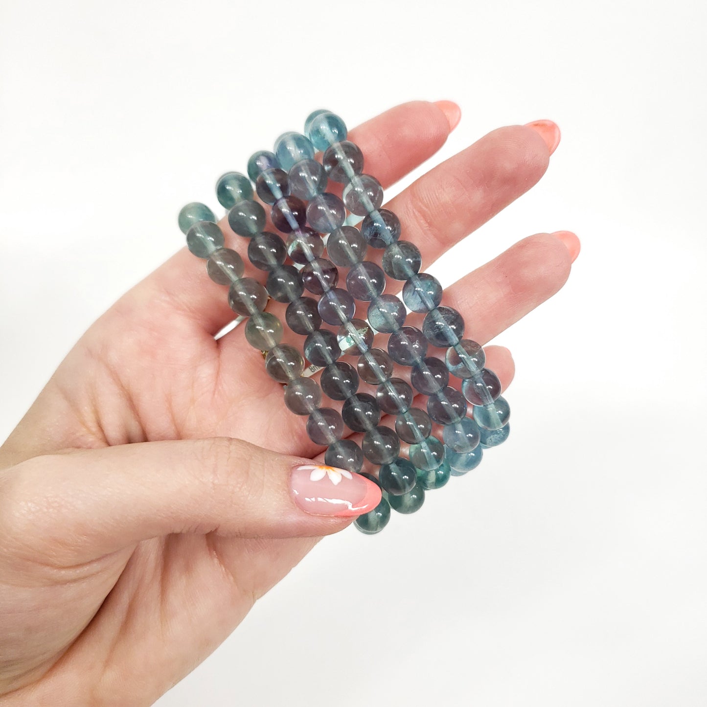 Rare Blue Fluorite 8mm Beaded Bracelet for Clarity and Calm Communication