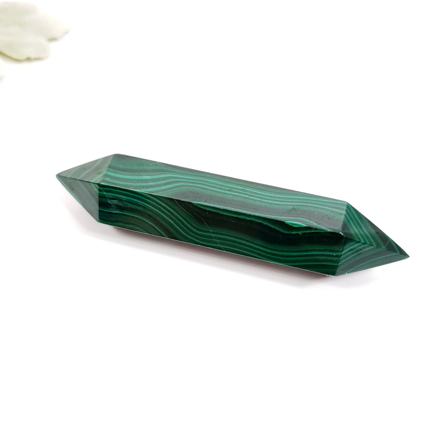 Double Terminated Malachite Crystal Point for Transformation and Healing