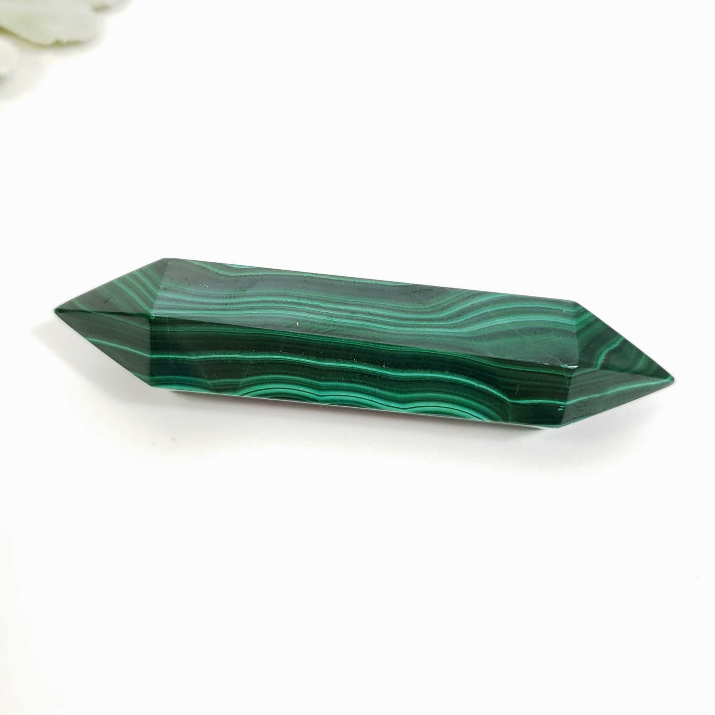 Double Terminated Malachite Crystal Point for Transformation and Healing