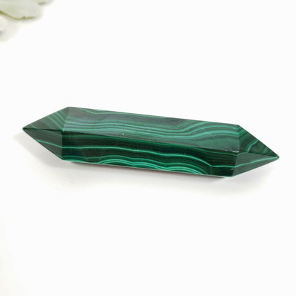 Double Terminated Malachite Crystal Point for Transformation and Healing