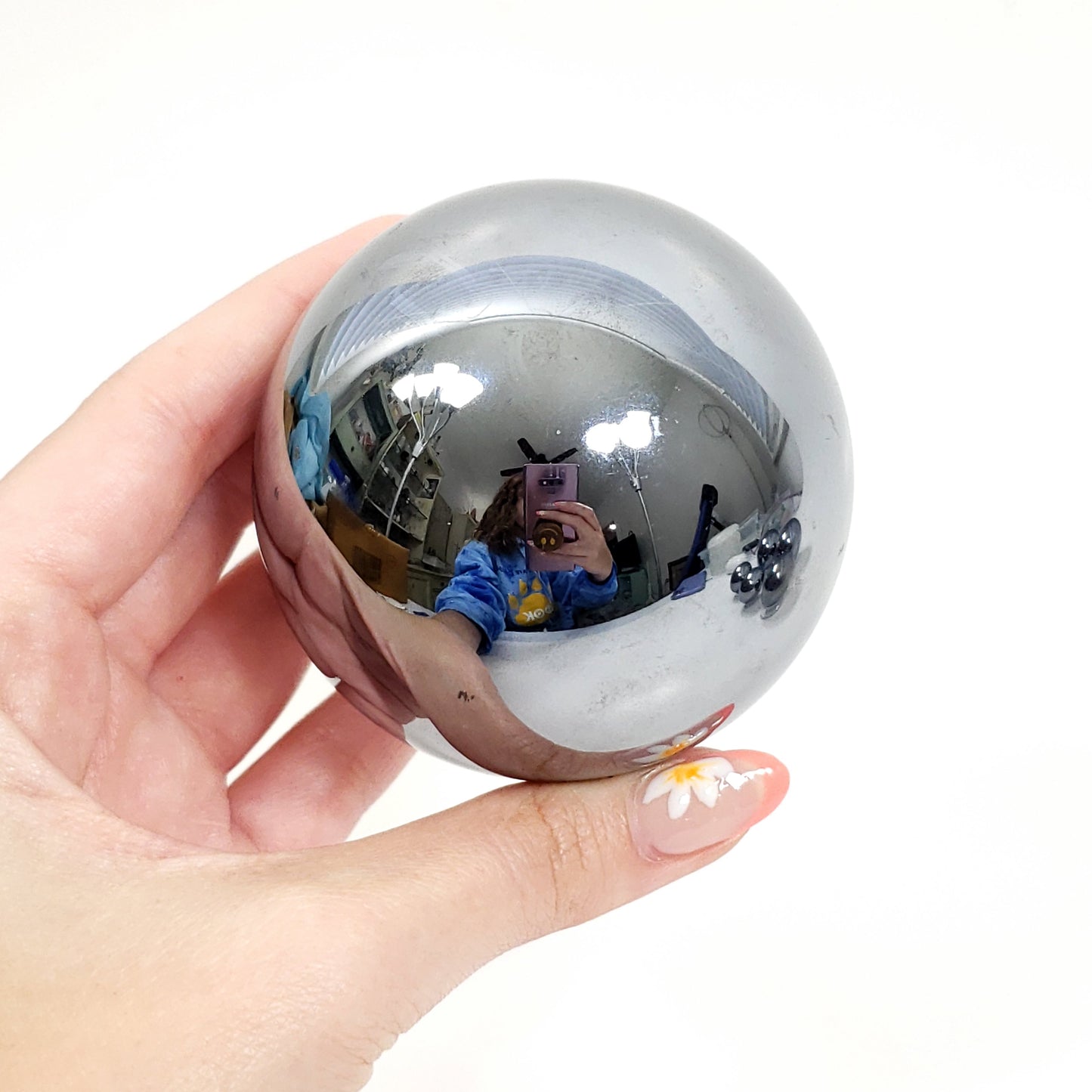 Silver Terahertz Sphere for Focus, Balance, and Modern Energy Care