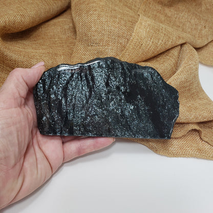Specular Hematite Slab for Grounding, Focus, and Steady Strength