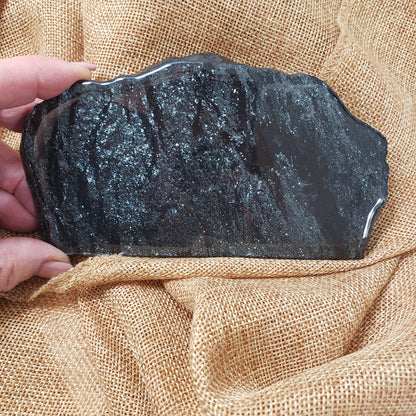 Specular Hematite Slab for Grounding, Focus, and Steady Strength