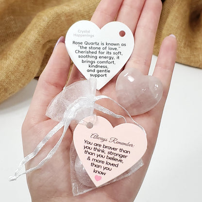Rose Quartz Pocket Hug Heart – Gift-Ready Love and Comfort