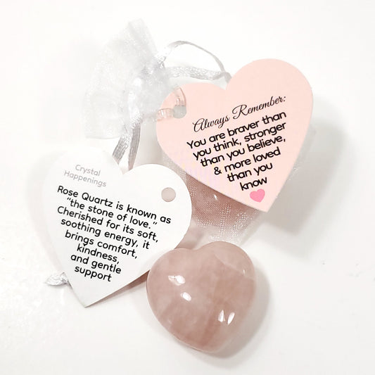 Rose Quartz Pocket Hug Heart – Gift-Ready Love and Comfort