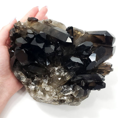 Large Smoky Quartz Cluster from Brazil for Grounding and Protection