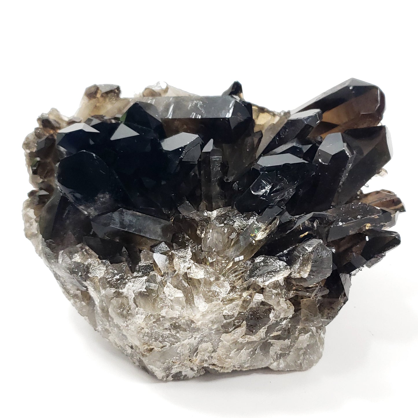 Large Smoky Quartz Cluster from Brazil for Grounding and Protection