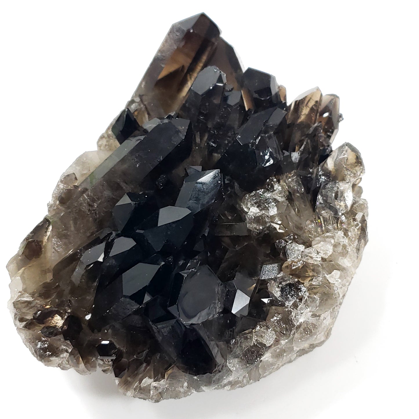 Large Smoky Quartz Cluster from Brazil for Grounding and Protection