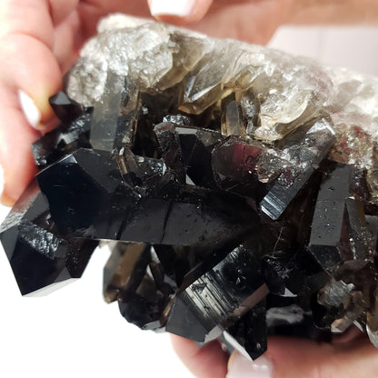 Large Smoky Quartz Cluster from Brazil for Grounding and Protection