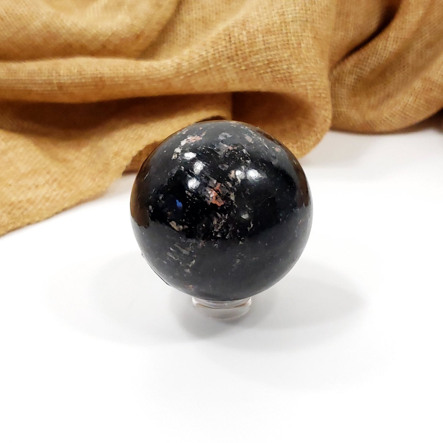 45mm Black Tourmaline Sphere for Protection and Grounding