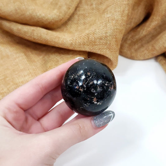 45mm Black Tourmaline Sphere for Protection and Grounding