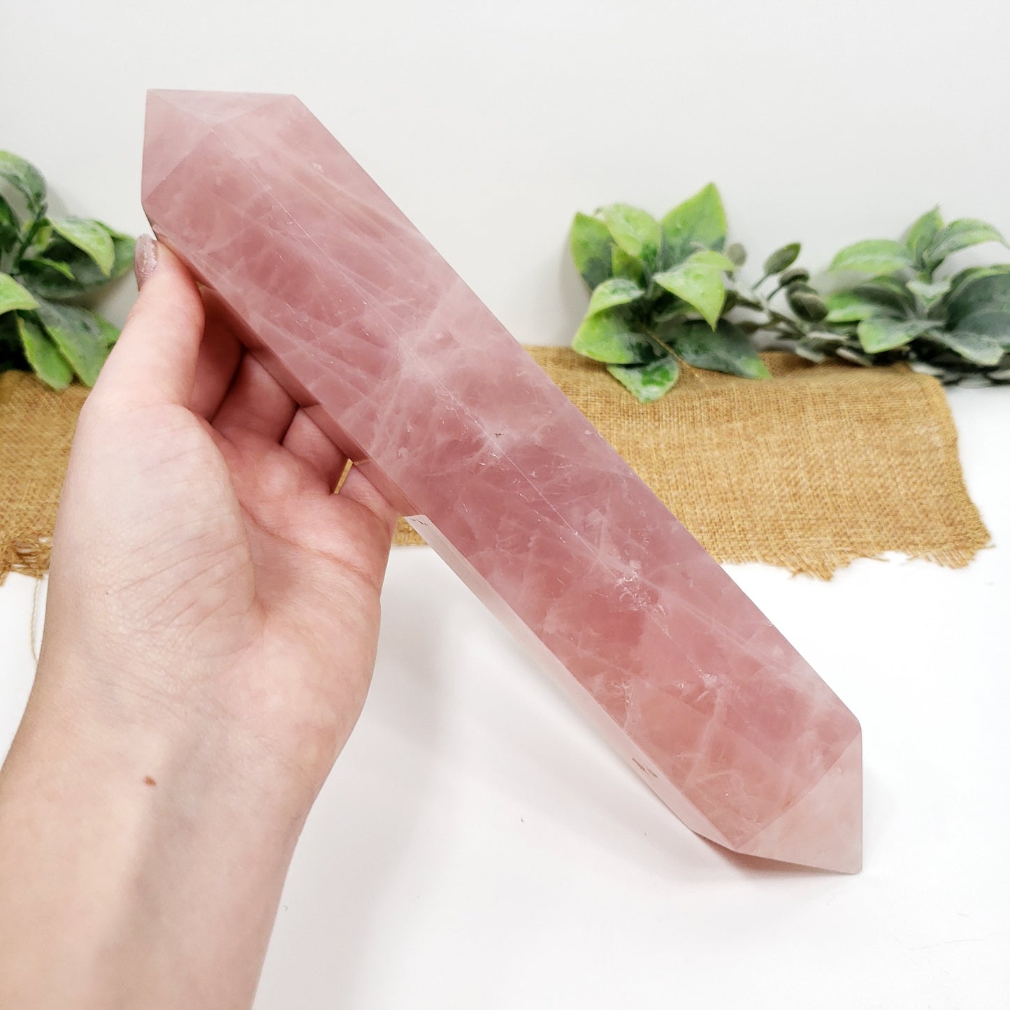 XL Rose Quartz Double Terminated Point for Love and Harmony