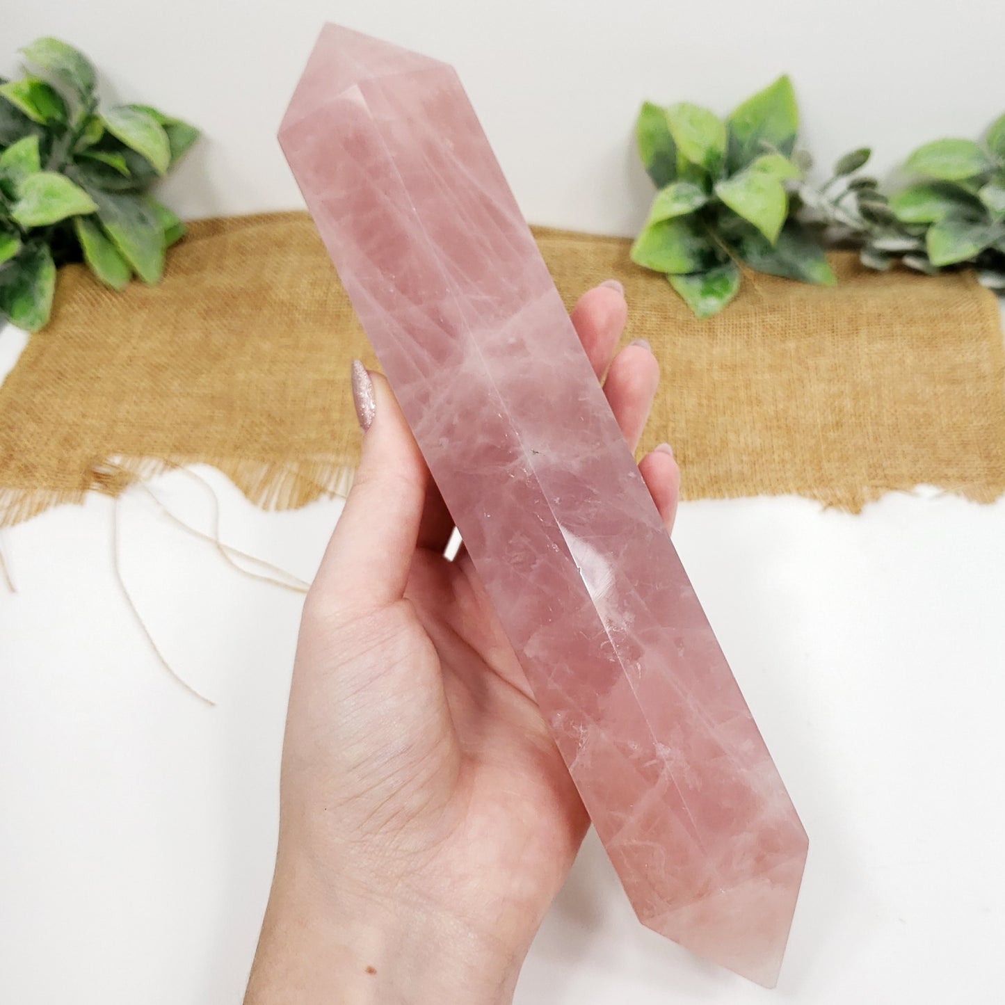 XL Rose Quartz Double Terminated Point for Love and Harmony
