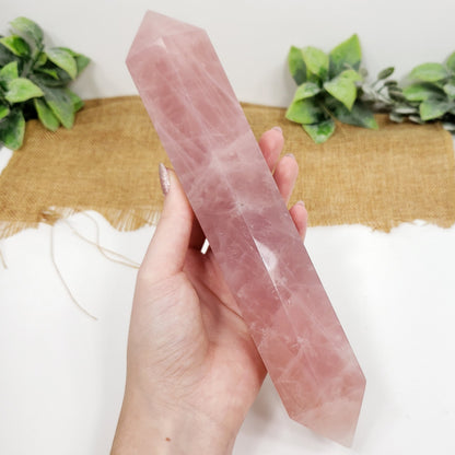 XL Rose Quartz Double Terminated Point for Love and Harmony
