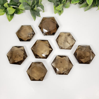 Large Smoky Quartz Hexagon – Balance, Clarity, and Grounded Peace