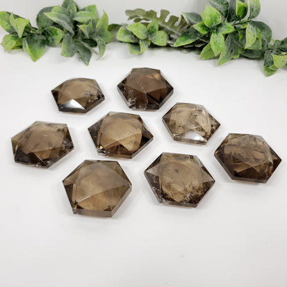 Large Smoky Quartz Hexagon – Balance, Clarity, and Grounded Peace