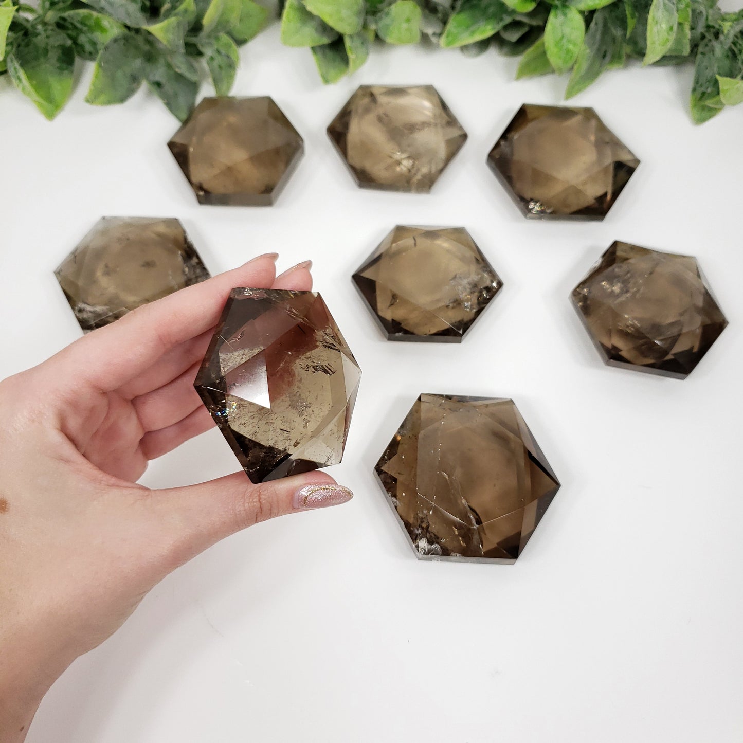 Large Smoky Quartz Hexagon – Balance, Clarity, and Grounded Peace