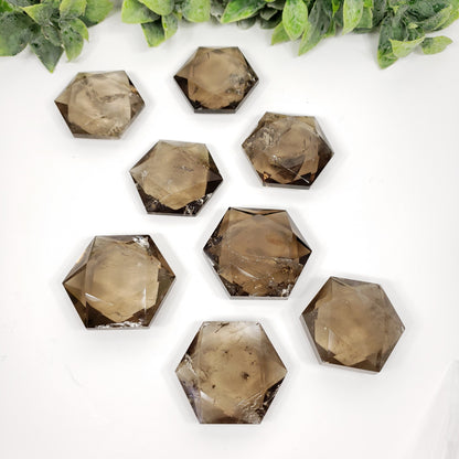 Large Smoky Quartz Hexagon – Balance, Clarity, and Grounded Peace