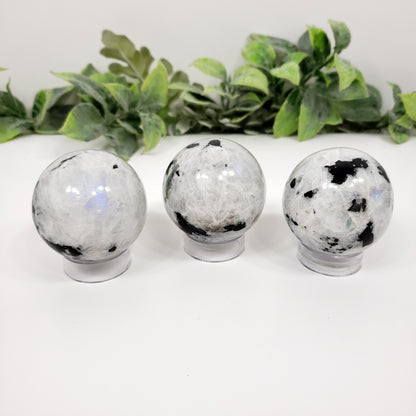 Rainbow Moonstone Sphere 50mm for Intuition and Emotional Balance