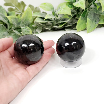 Natural Red Garnet Sphere for Energy, Passion & Root Chakra Healing