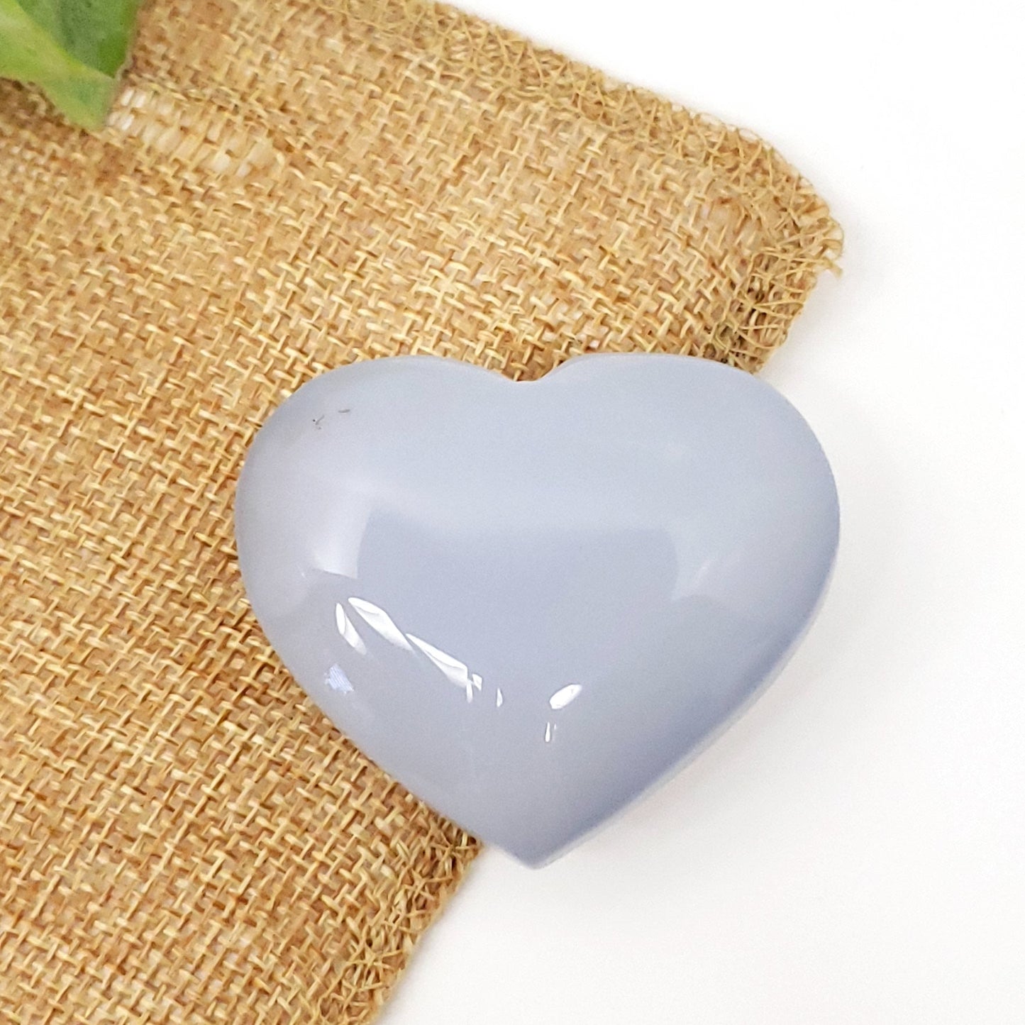Blue Chalcedony Heart for Inner Peace