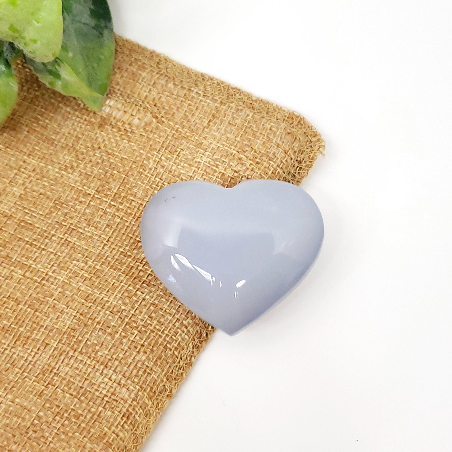 Blue Chalcedony Heart for Inner Peace