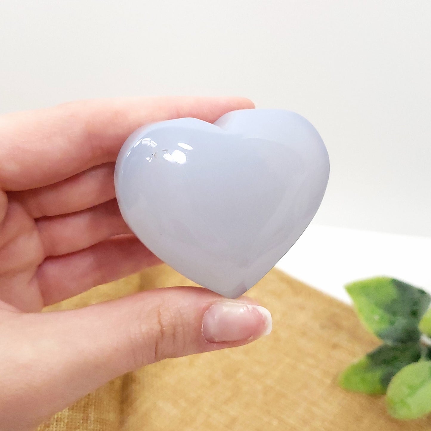Blue Chalcedony Heart for Inner Peace