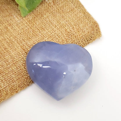Blue Chalcedony Heart for Calm Communication