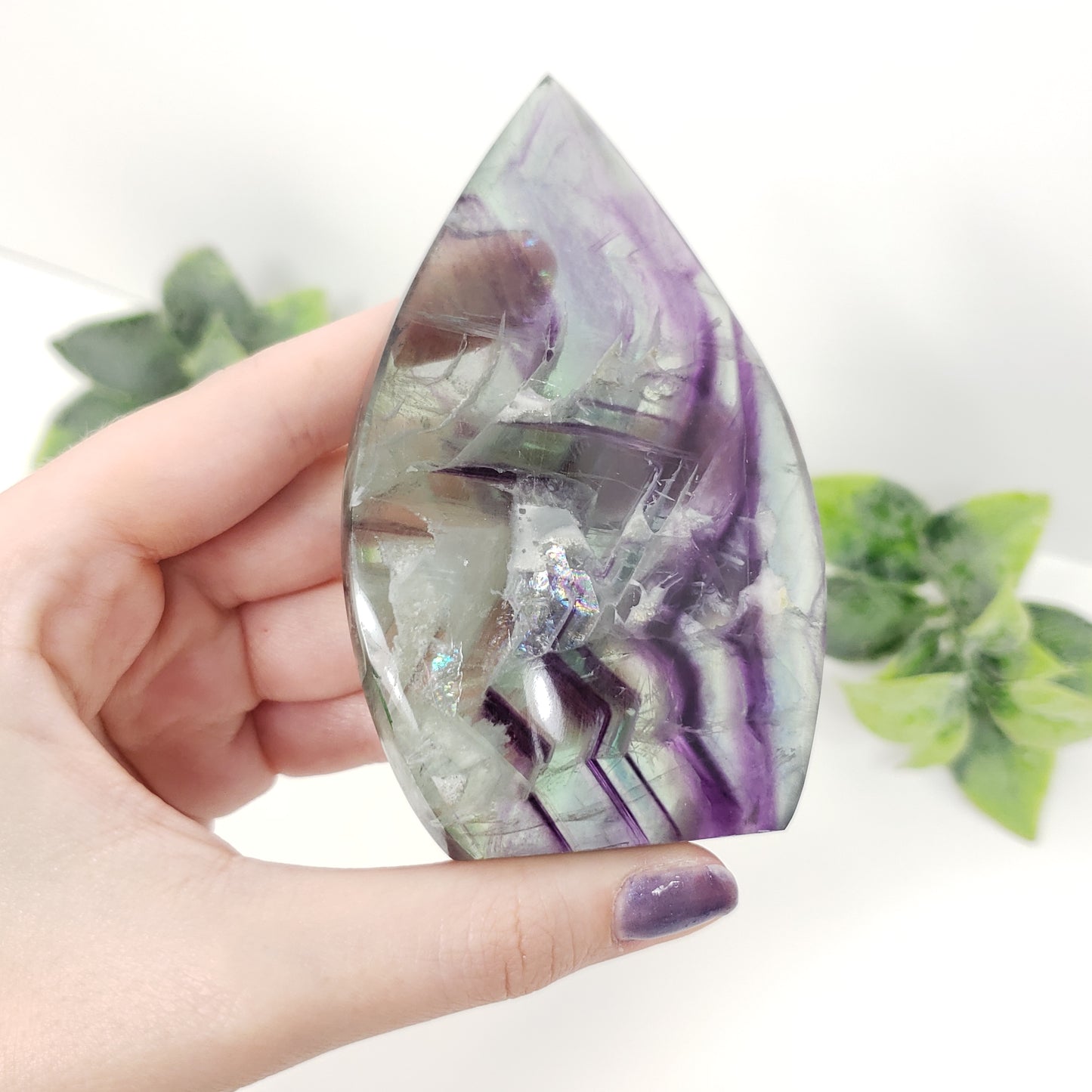Rainbow Fluorite Flame for Clarity, Balance &amp; Creative Focus