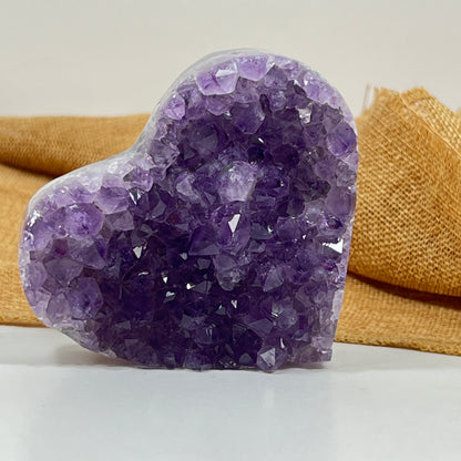 Amethyst Heart Cluster for Grounded Calm and Emotional Balance